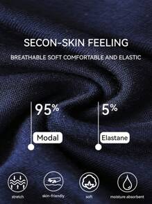 3pcs Men's Comfortable Long Boxer Briefs, Breathable - Multicolor - View 9