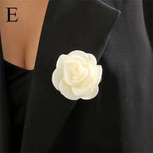 Wedding Brooch Pin Handmade Fabric Flowers Vintage Rose Flower Brooch Clothing Accessory Valentine's Day - Multicolor - View 16