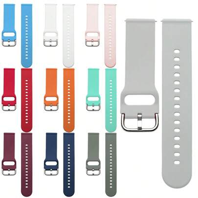 1 Peça Pulseira de relógio de fivela de pino de silicone poroso unissex compatível com Apple Watch Series 1/2/3/4/5/6 SE e Smartwatch Samsung/Huawei, adequada para 38/40/41/42/44/45/49mm