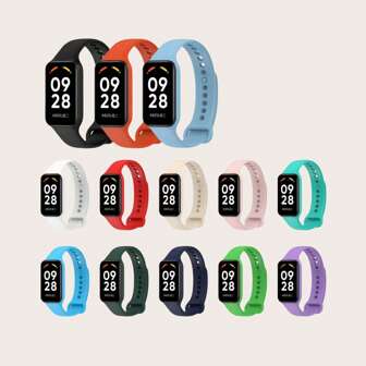 1pc Men Women Hot Selling Smart Watch Band For Redmi Band 2 Rubber Silicone Soft Sport Watch Strap For Mi Band 8 Active