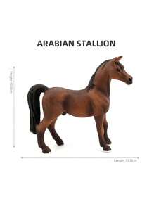 Wildlife Model Set With Simulated Animals - Horse Set With White Horse, Arabian Horse, Jockey And Mare Figurines - For Decoration, Dollhouses, And Farm Play (Partially Random)