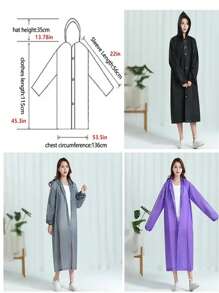 1 pieza Impermeable con capucha conveniente y de moda, adecuado para ciclismo, senderismo, pesca, campus, viajes, unisex, resistente al agua, cortavientos, secado rápido, puños elásticos, fácil de usar y transportar, equipo esencial para exteriores