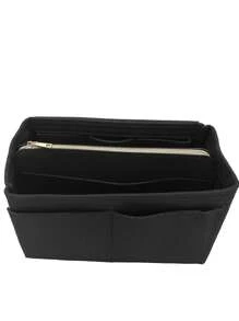 Organisateur de portefeuille Insert bag Sac organisateur en feutre avec fermeture à glissière Tote et sac en forme de sac à main avec porte-clés changement rapide pour sac fourre-tout sac à dos (sac fourre-tout non inclus)