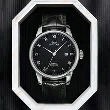 Jime PR 1 Máy Tính Nam Công Sở Thời Trang Gương Sapphire Thương Hiệu Đồng Hồ Thạch Anh Cao Cấp Phong Trào 3ATM Dây Da Chống Thấm Nước Đồng Hồ Nam - màu đen - Xem 1