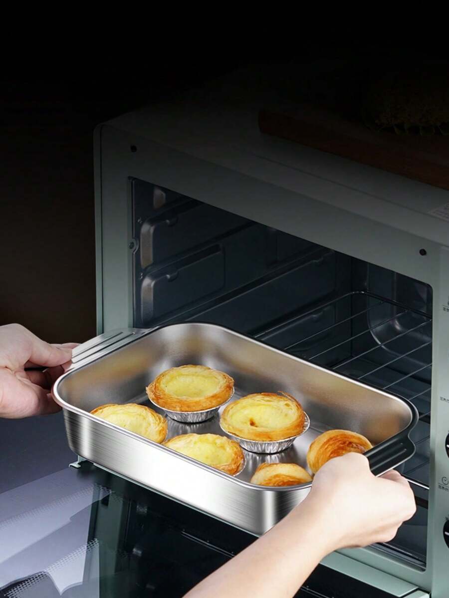 Stainless Steel Baking Tray FishShaped Deep Tray For Home And Restaurant Use, Suitable For