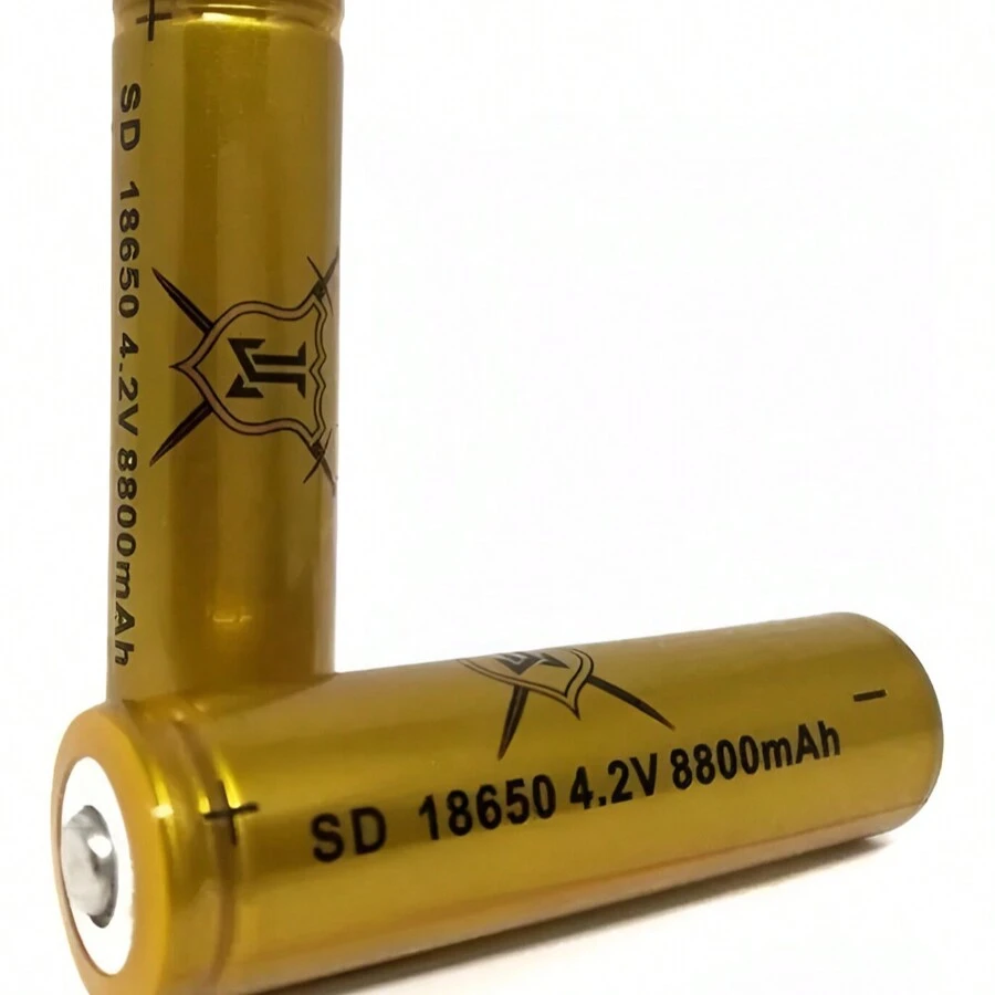 20 Baterías Li Ion Recargable 18650 4.2v 9800mah Pila Lámpara con envío - Dorado - Ver 1