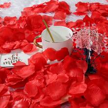 1000pcs Artificial Rose Petals For Wedding, Confession, Decoration, Scattering, Proposing On Valentine\ Day To Create Romantic Atmosphere In Room Decoration - Multicolor - View 2