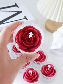 1 件玫瑰硅胶模具，手工蜡烛 DIY 制作模具，蜡烛制作硅胶模具，花模，香薰石膏制作模具