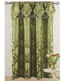 1pc Luxury Fancy Jacquard Room Darkening Modern Curtain Panel 54 By 84-Inch With Attached Waterfall Valance Modern Semi-Blackout For Living Room Bedroom And Dining Room Many Colors To Choose From Beige Gold Sage Green Light Taupe And Burgundy. - Sage Green - 查看 2