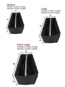 Organisateur de portefeuille Insert bag Sac organisateur en feutre avec fermeture à glissière Tote et sac en forme de sac à main avec porte-clés changement rapide pour sac fourre-tout sac à dos (sac fourre-tout non inclus)