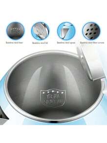 Hervidor de Agua Eléctrico, Tetera Eléctrica, Jarra Inalámbrica, 2 Litros, 1200 W, Acero Inoxidable, Resistente, Hierve agua en minutos, Base removible - Azul - Ver 7