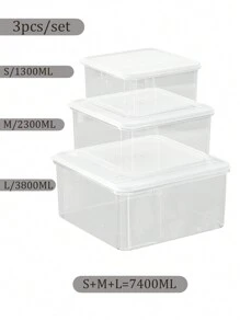 1-3pcs/Set Plastic Sealed Preservation Box, Bento Box,  With Date Recording Food Storage Box Refrigerator Fruit Vegetable Crisper,  Dumpling Meat Eggs Ginger Garlic Green Onion Food Storage Containers,  Home Kitchen Utensil - Multicolor - View 12