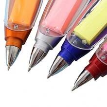Pen Holder With Lanyard And Adhesive Notes, Random Color Rubber Ball Pen - Multicolor - View 9