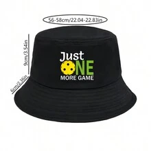 1pc Casual Unisex Reversible Bucket Hat With 'JUST ONE' Letter Print, Lightweight Sun Cap For Outdoor Activities In Summer - A - View 2