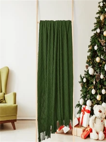 1pc Soft Textured Solid Color Knit Sofa Cover Blanket, Lightweight And Warm, Suitable For Living Room, Outdoor Home Use
