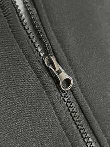 New Winter Boyfriend Style Men's Color Block Thermal Lined Zip-Up Hoodie Jacket