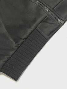 New Winter Boyfriend Style Men's Color Block Thermal Lined Zip-Up Hoodie Jacket