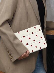 Apple Y2K 心形印花 Loves 保护壳适用于 iPad 新款 iPad Air4/5 10.9 英寸,适用于标签保护套,带笔架,支持自动睡眠/唤醒盖 - 彩色 - 查看 3