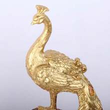 1pc Imitation Gold Peacock Ornament For Home Bar Table Decoration - Multicolor - View 3