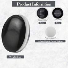 1 Pc Magnetic Curtain Weights Drapery Weights, Heavy Duty Curtain Weights Bottom No Sew - Outdoor Curtain Liner Magnets For Tablecloth, Refrigerator, Flag - Multicolor - View 5