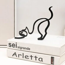 Escultura de pared de arte metálico abstracto de perro, arte minimalista, ornamento creativo exquisito para decoración de escritorio de oficina y hogar, decoración de pared para sala de estar, el mejor regalo