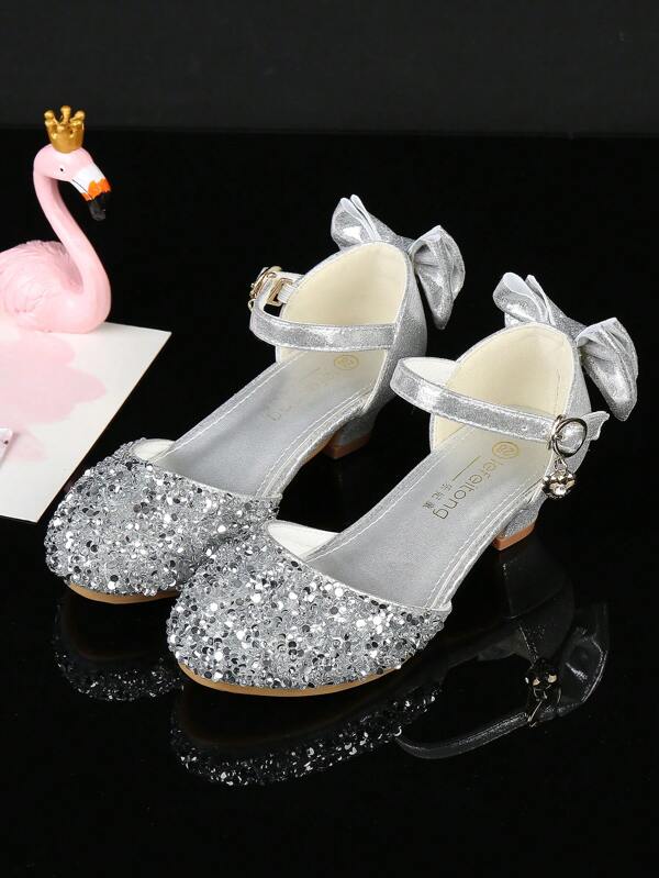 صنادل كعب عالي للفتيات، أحذية أميرة بتصميم نباتي مثقوب باللؤلؤ والأحجارالبراقة وتصميم الفراشة والزهور للعروض والأعراس والحفلات