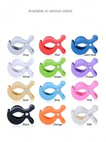 4pcs/2pcs Baby Stroller Alligator Clips, Multi-Color Baby Carriage Mosquito Net Clips, Baby Stroller Accessories, Baby Stroller Blanket Clips, Item Hanging Clips, Available In Multiple Colors - Multicolor - View 6