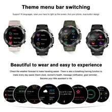 Blackview Rugged Smart Watch For Men, Answer/Make Call For Android IOS, 370mAh  Smartwatch Heart Rate Blood Oxygen Sleep Monitor Step Counter, 2 Straps,1.39" HD Waterproof Outdoor Smart Watches, W50 Khaki