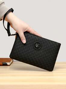 Bolso de embrague de PU con relieve para hombre, bolso de mano, bolso de muñeca, bolsos, bolso de viaje, bolso de trabajo, bolso de verano, bolso multiusos para ir a la universidad, bolso práctico y portátil de gran capacidad, regalo de Navidad, bolso de estilo vintage para la vida deportiva, bolsa de regalo de vacaciones, bolso de primavera