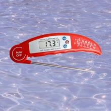 1入折疊式數位食品顯示溫度計，搭配304不鏽鋼探針，測量範圍從-50~300℃，適用於測試肉類、油炸、燒烤、牛奶、咖啡等食品烹飪溫度，烤箱溫度計 - 彩色 - 查看 13