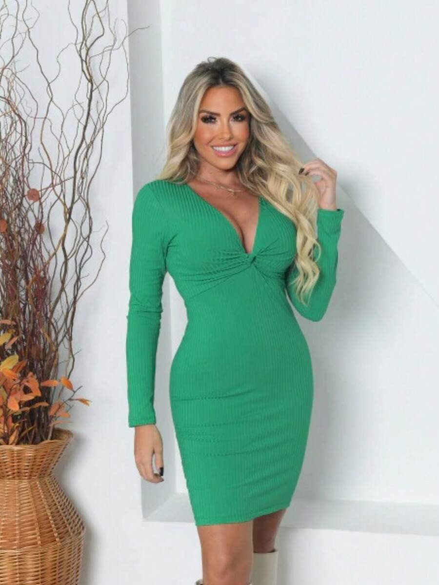 Women Dresses - màu xanh lá - Xem 1