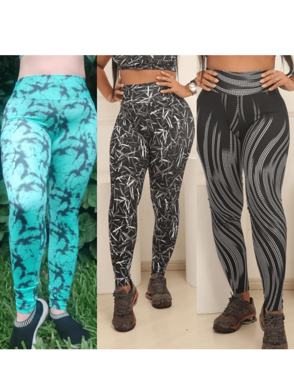 kit 3  Legging Supléx Feminino Fitness cores aleatórias