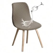 1pc Waterproof Textured Stretch Dining Chair Cover, Removable Slip-Resistant Universal Kitchen Chair Cover For Chairs