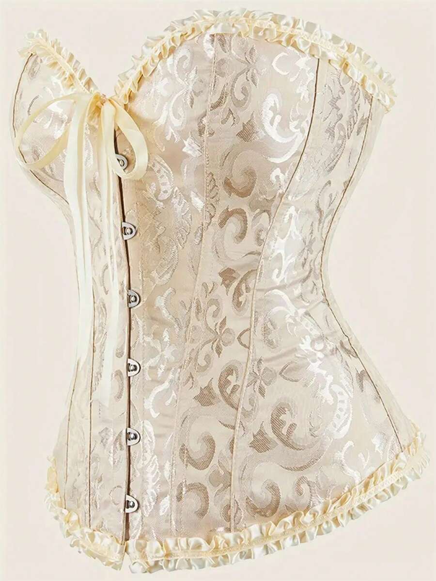 2025 Damen Korsett Mittellang - Fischgrätenriemen Taillenformer