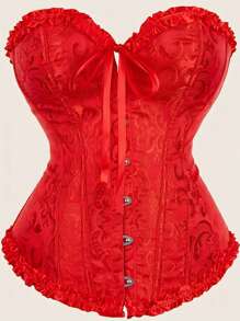 Top moldeador sin costuras de estilo vintage con jacquard para mujer, top tubo sexy con soporte de busto de estilo corset