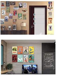 Letrero de metal Cuidado con el Flamenco, señal divertida de flamenco rosa, regalo para mujeres, decoración de pared para el dormitorio y el baño, 1 pieza, 30 x 20 cm