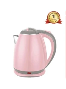 Hervidor de Agua Eléctrico, Tetera Eléctrica, Jarra Inalámbrica, 2 Litros, 1200 W, Acero Inoxidable, Resistente, Hierve agua en minutos, Base removible - Rosa - Ver 1