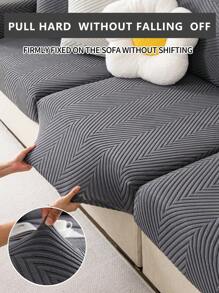 1 pieza Funda de sofá elástica resistente a las manchas y salpicaduras con cobertura total para cojín de asiento de sofá, lavable a máquina, anti polvo y suciedad, apta para sofás en forma de L y de 1/2/3/4 plazas en dormitorio/sala de estar, apto para mascotas