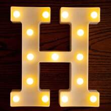 1 pieza de grandes letras luminosas, luces LED, 26 letras y 10 números, adecuado para propuestas de fiestas, cumpleaños, decoraciones de Navidad y otras escenas diversas - amarillo - Ver 20