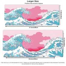Mousepad | Pinku Great Wave | Extended Large Gaming Mouse Pad - Color - View 3