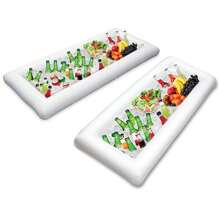 充气漂浮托盘，用于盛放饮料和食物，沙拉吧自助餐冷藏箱（带排水塞），室内外烧烤野餐泳池派对用品，厨房用品，圣诞礼物