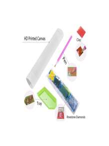 8pcs Diamond Painting Coaster Set With Iron Bracket, DIY Coaster Kit Suitable For Beginners And Adults, Perfect For Small Art And Craft Projects - Multicolor - View 4