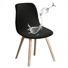 1pc Waterproof Textured Stretch Dining Chair Cover, Removable Slip-Resistant Universal Kitchen Chair Cover For Chairs