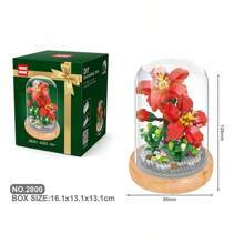 1 pezzo Piccoli blocchi da costruzione a forma di fiore girasole e rosa, profumo per decorazione di camera da letto e soggiorno, regalo per compleanni e Ringraziamento