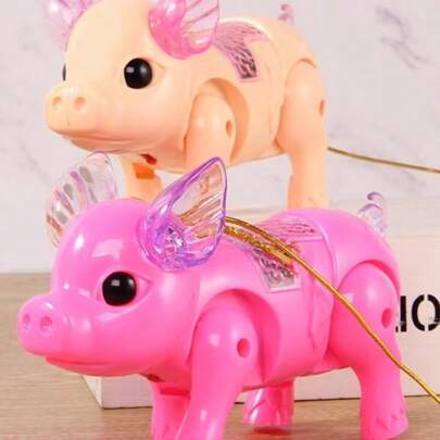 Porco Brinquedo Luminoso De Porco Com Guia Elétrico