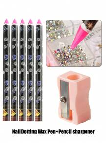 Bút Chì Màu Sáp Chấm Chấm 2 Bút Chì Màu Làm Móng Nghệ Thuật Tự Dính Thạch Anh Đá Quý Khoan Chọn Dụng Cụ Làm Móng Tay Với 1 Dụng Cụ Mài Bút Chì - Nhiều màu - Xem 22