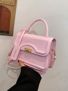 Fashionable Women Handbag, New Retro-Style Saddle Bag, Crossbody Bag With Good Quality Shoulder Strap - Pink - View 2