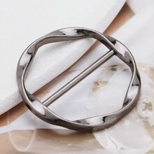 2 piezas/5 piezas Anillo de clip de bufanda de seda Clip de corbata para camiseta de mujer Clip de metal de moda Clip de anillo de prenda Clip de empaquetado de anillo