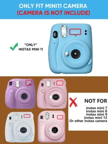 1set Cartoon Cat Pattern Camera Case Compatible With 11 - Pink - View 3