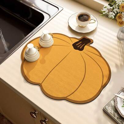 Kitchen Countertop Drainage Mat, Soft Diatomium Mud Absorbent Mat, Tableware Coaster, Coffee Machine Mat, Suitable For Home Ornament, Kitchen Ornament, Bar Ornament
